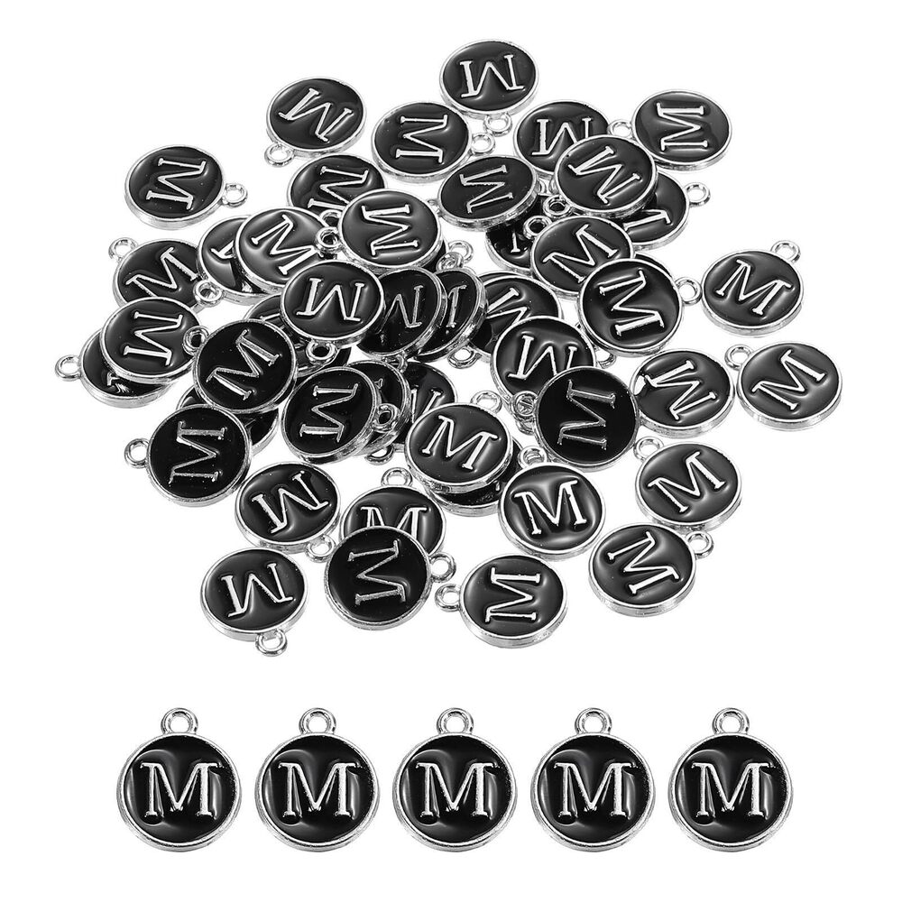 2798 Alphabet M Enamel Letter Charm Jewelry Charm Enamel Initial Charm